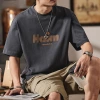 Pure cotton short-sleeved T-shirt for men, loose and trendy brand, fun large-sized half-sleeve, summer men's fashion, round-neck couple's T-shirt trend Specification image